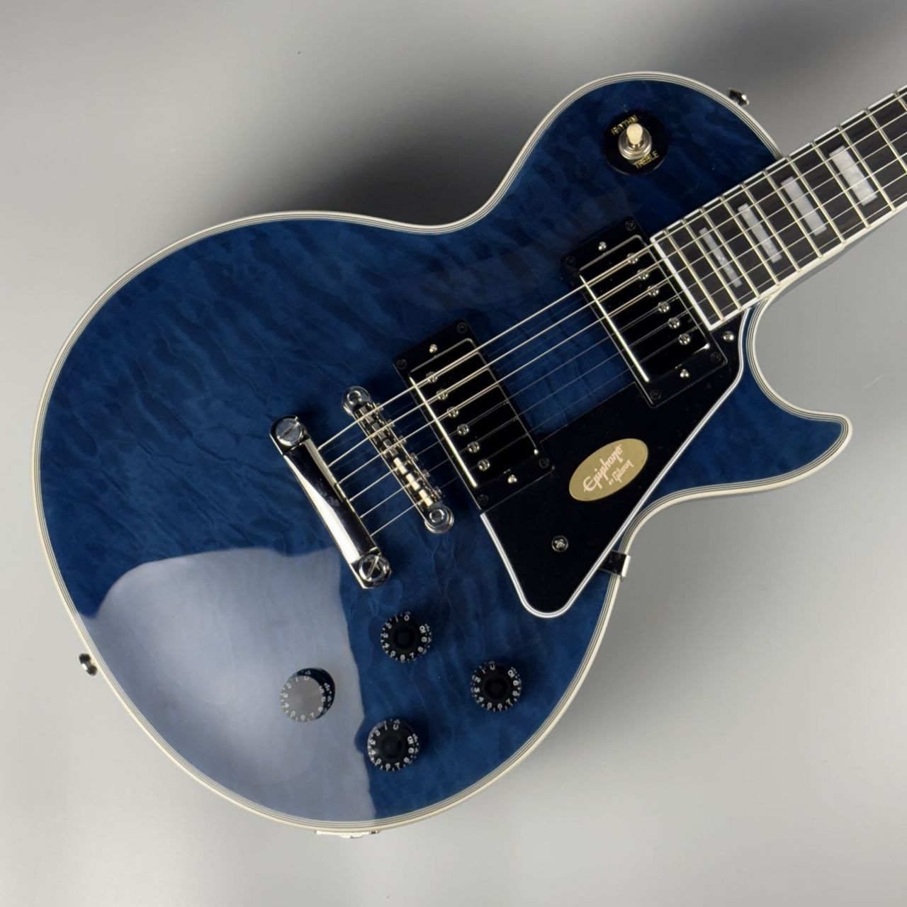 Epiphone Les Paul Custom Quilt Viper Blue (バイパーブルー) エレキ