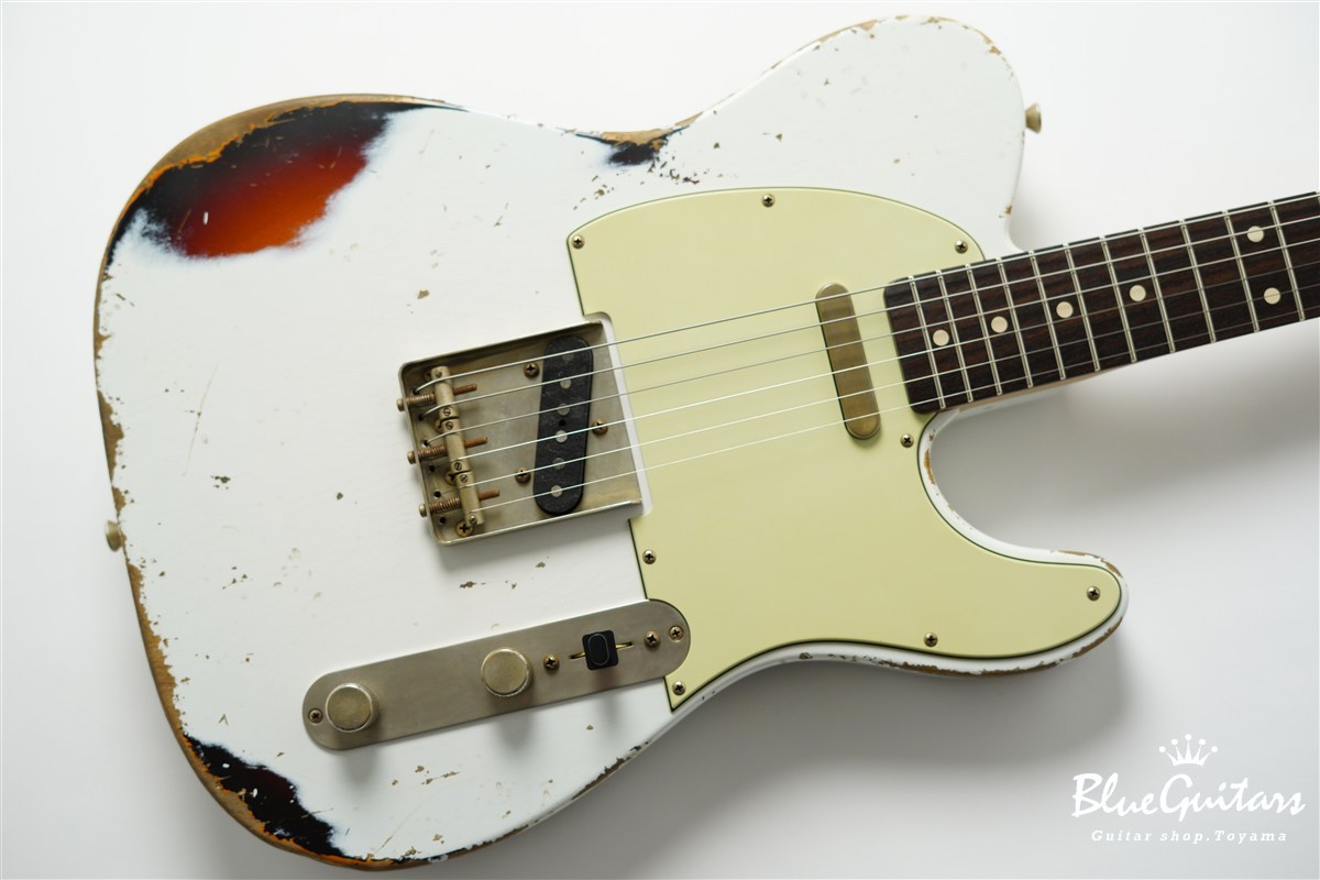 Xotic XTC-1 Olympic White over 3 Tone Burst Heavy Aged