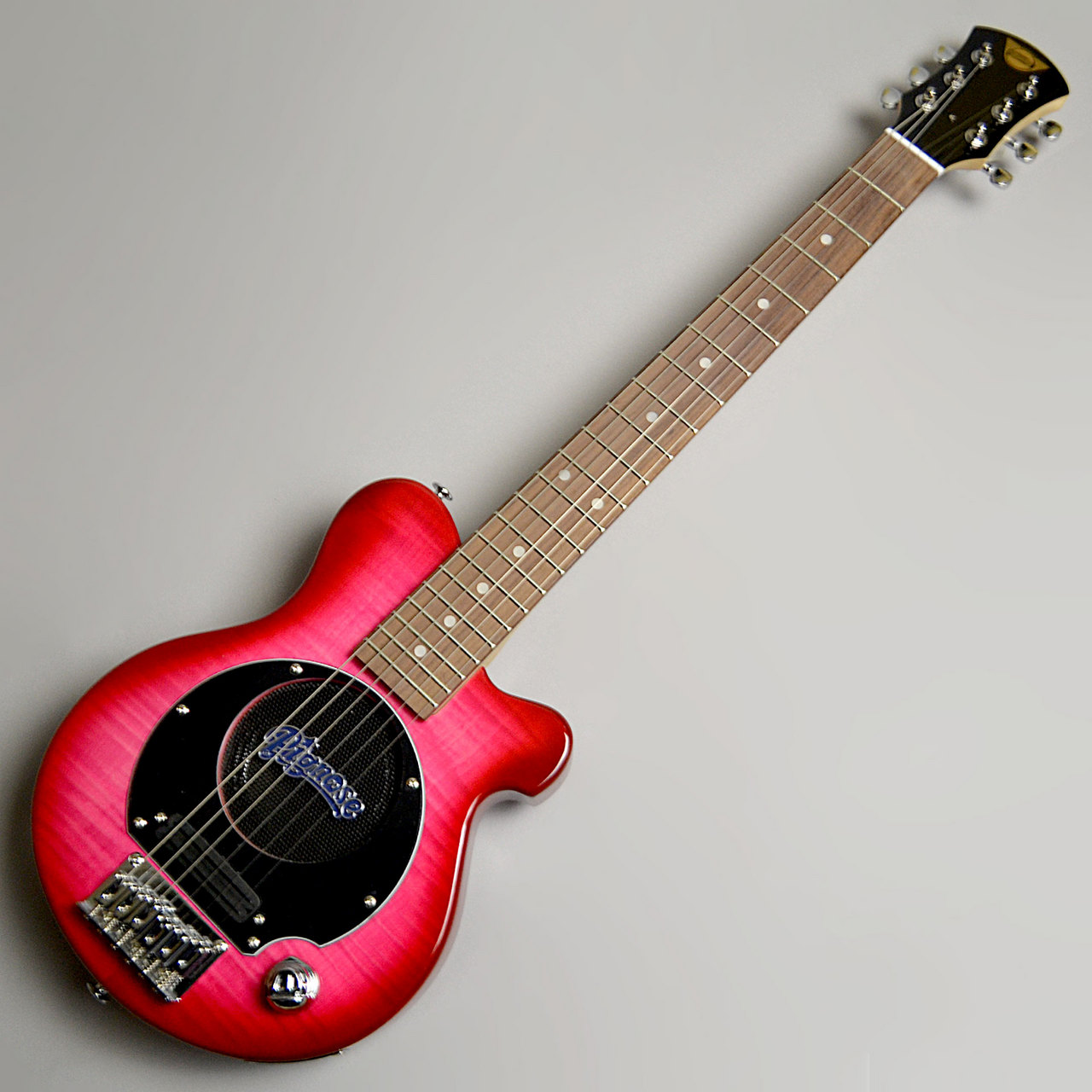Pignose PGG-200FM SPK（ピンク）アンプ内蔵エレキギター Pignose PGG-200FM SPK(See-through Pink) アンプ内蔵ミニギター