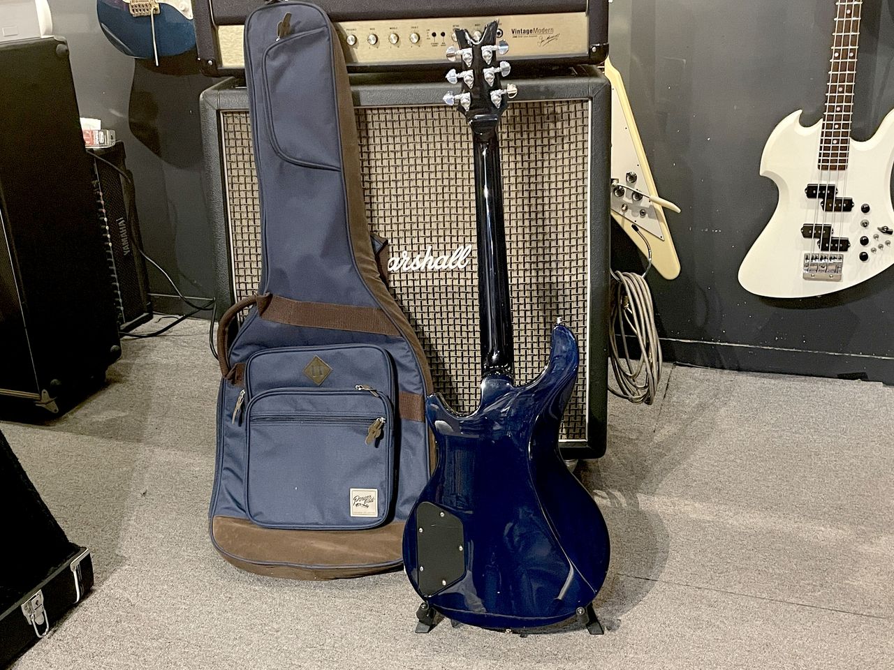 DEAN USA Hardtail Quilt Maple Top Trans Midnight Blue（中古