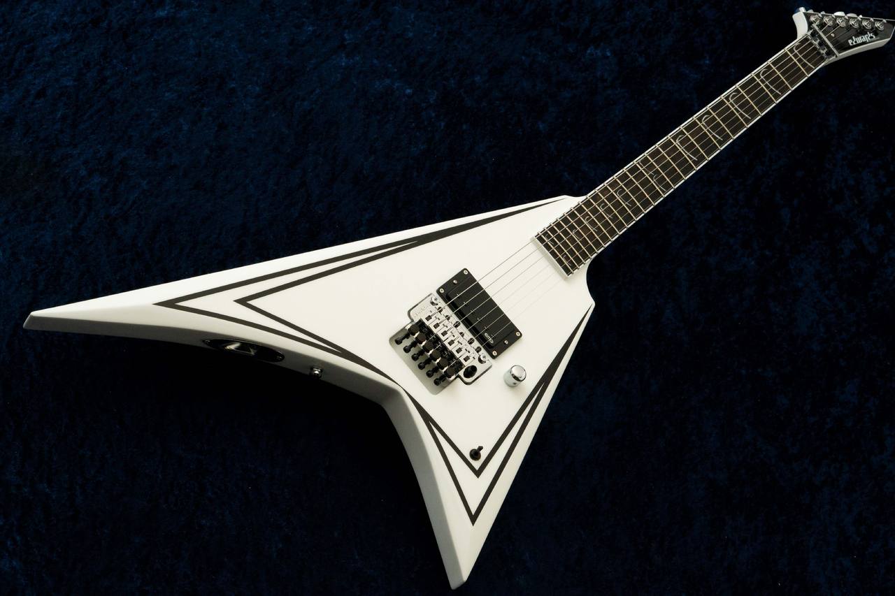 【最終値下げ！】Edwards Alexi V エレキギター EDWARDS E-ALEXI SCYTHE -White with Black Pin Stripe