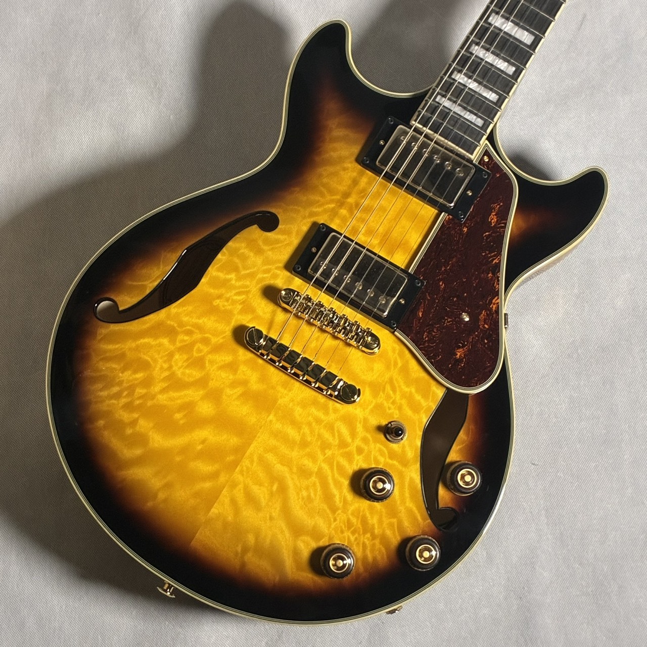 Ibanez AM93QM Antique Yellow Sunburst 【現物画像】
