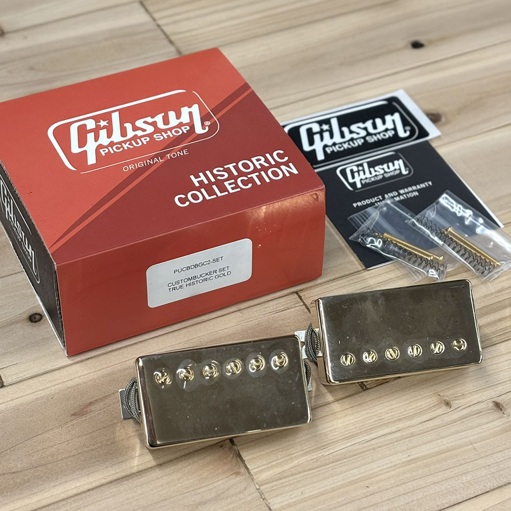 Gibson Custombucker Matched Set,Double Black,True Historic Gold