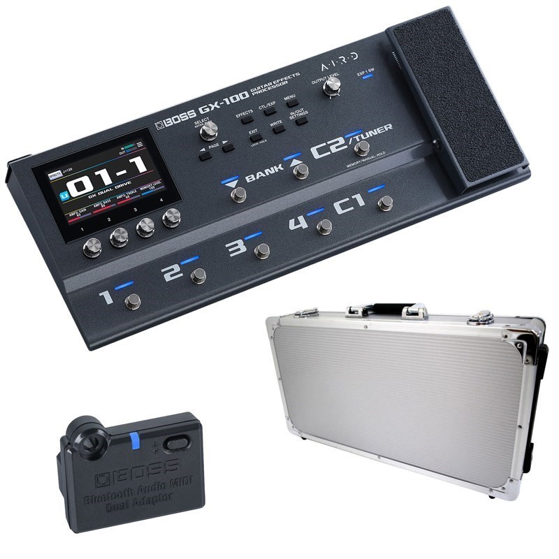 【中古】BOSS GX-100 ケースセット BOSS GX-100 + BT-DUAL + キョーリツEC-60SV SET マルチ