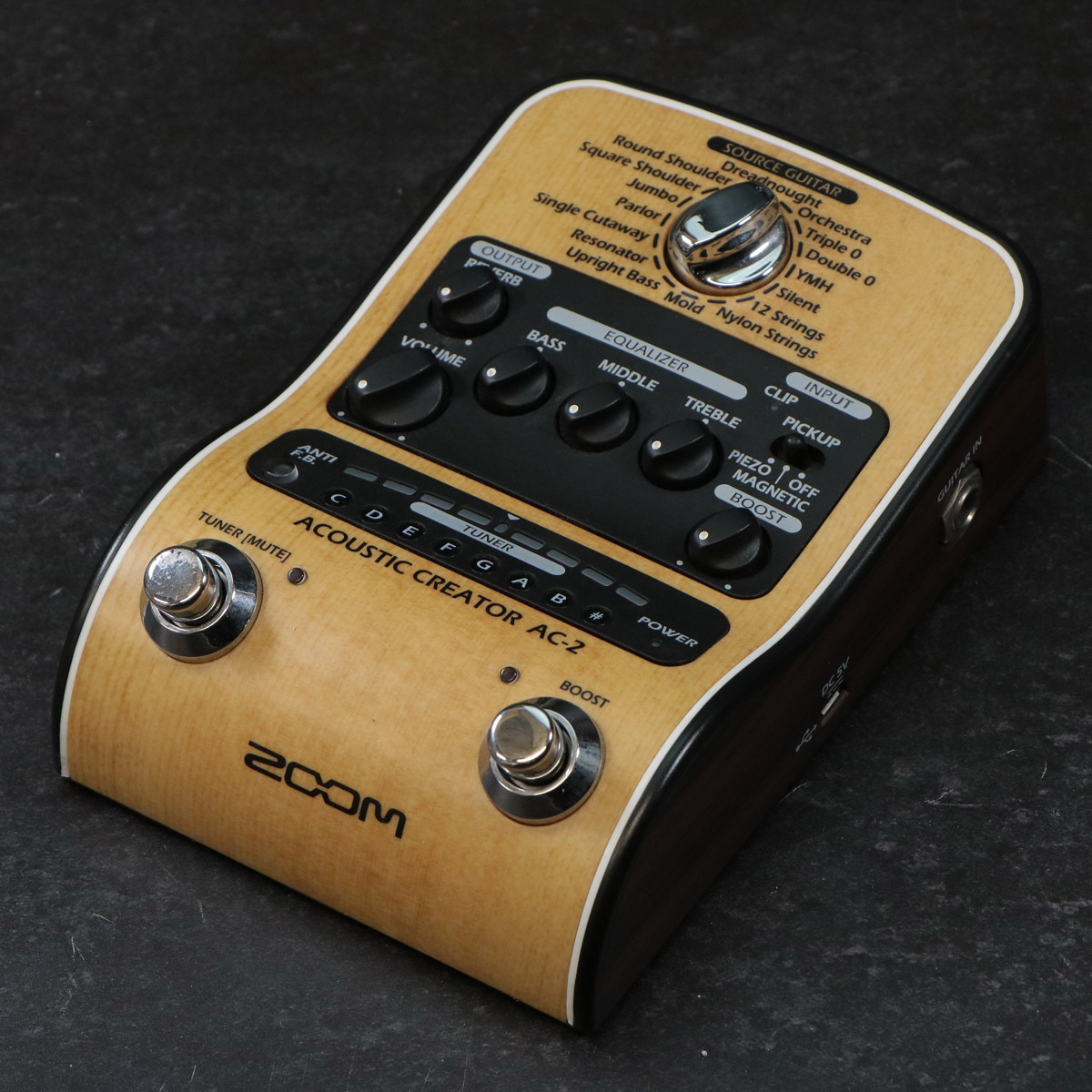 ZOOM AC-2 Acoustic Creator アコギ用プリアンプ 【SN C6000376