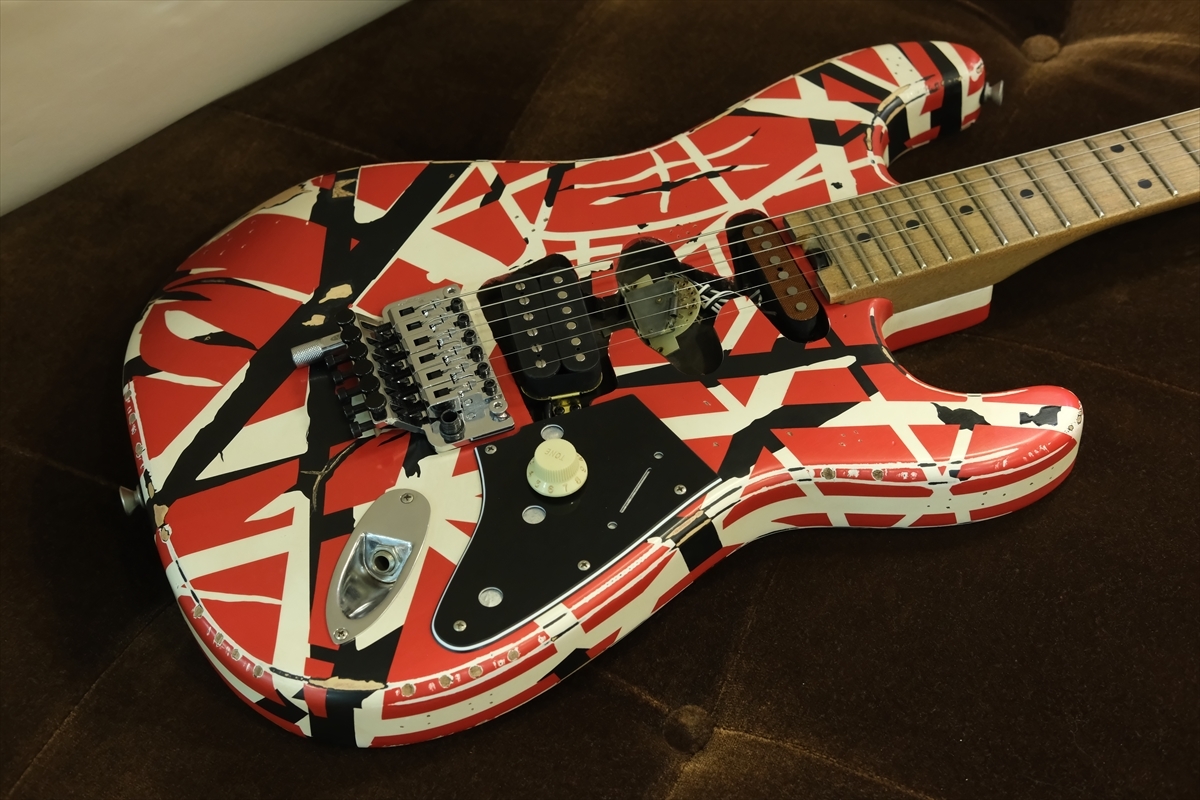 EVH Striped Series Frankenstein Frankie / Red with Black Stripes