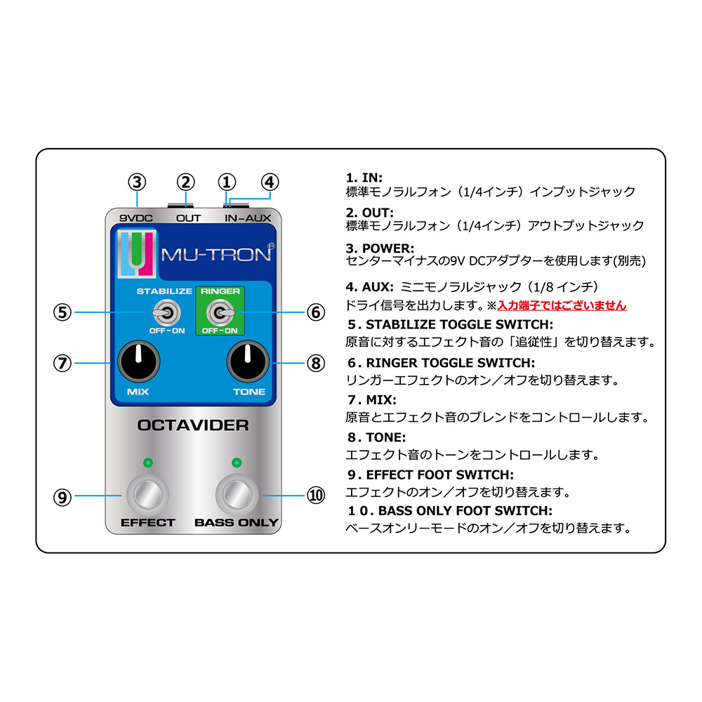 ギター MU-TRON OCTAVIDER BLACK ギター MU-TRON OCTAVIDER BLACK MU-TRON Octavider BLK Limited