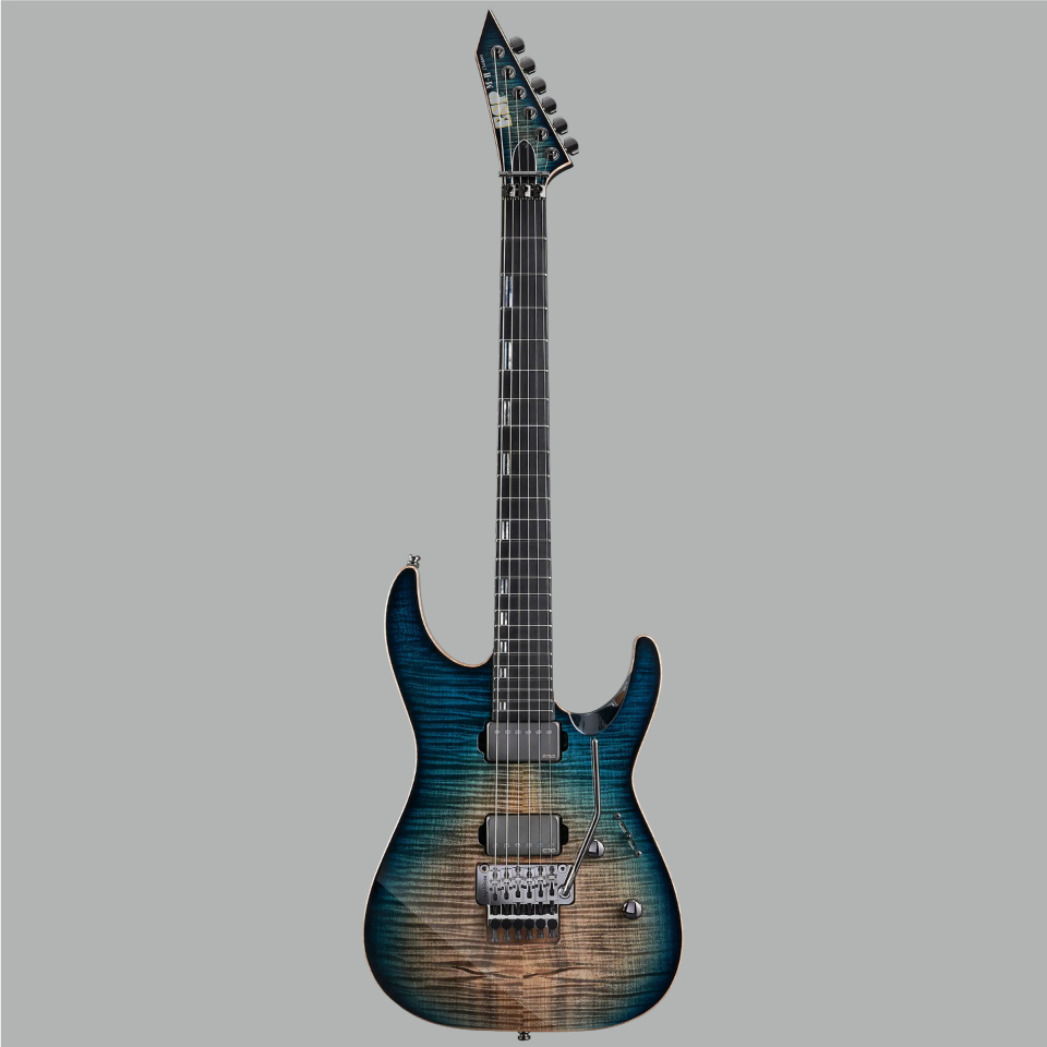ESP M-II CTM FR/FM / Black Aqua Burst C w/Blue Pearl Black