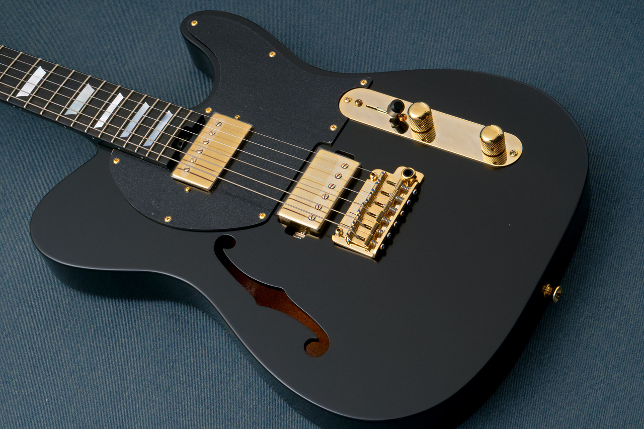 Kz Guitar Works Kz TL Trad Semi-Hollow 22 2H6 Custom -All Black