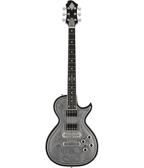 Zemaitis METAL FRONT MFG-AC-24 Dragon & Heart Black【Made in