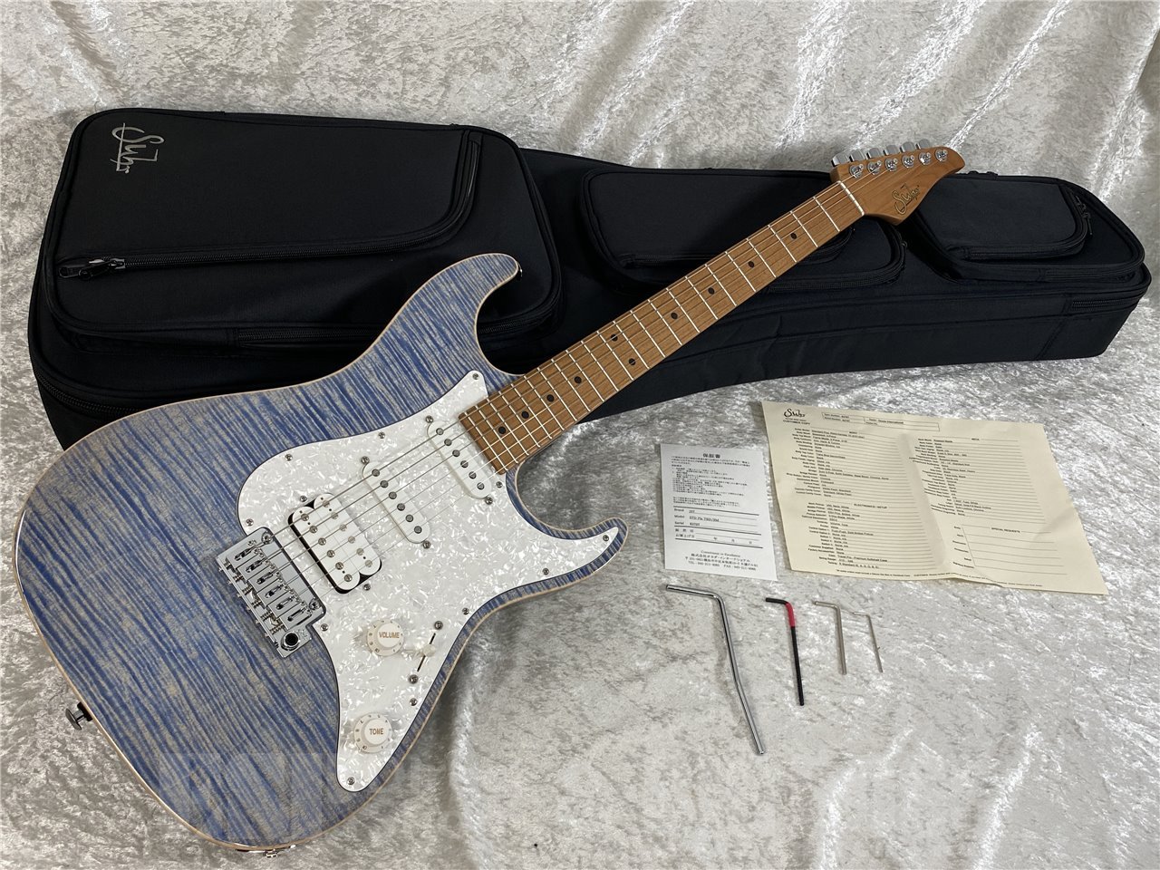 Suhr Standard Plus (Faded Trans Whale Blue Burst / Roasted Maple
