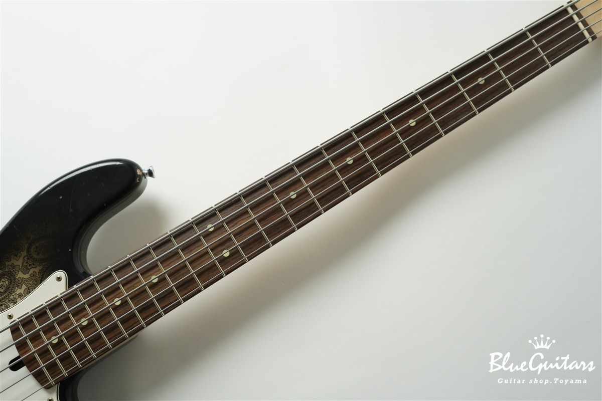 ベース黒白カラー Xotic XJ-1T 5st Black Paisley Burst Medium Aged / Alder / R #3447