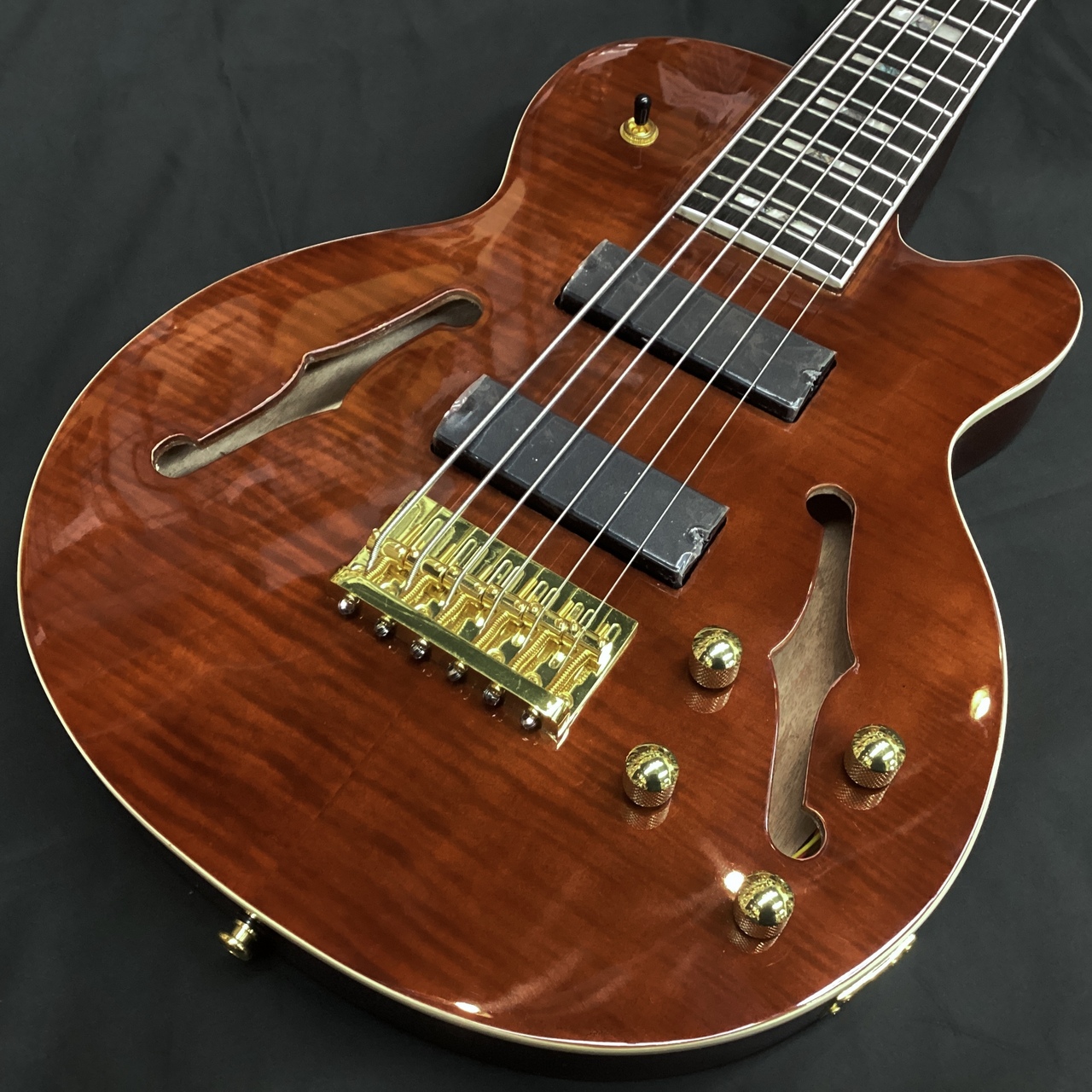 ホビー・楽器・アート NAKAMAP Katamalazoo KN6/Brown (6弦ベース アクティヴ セミホロウ)（新品