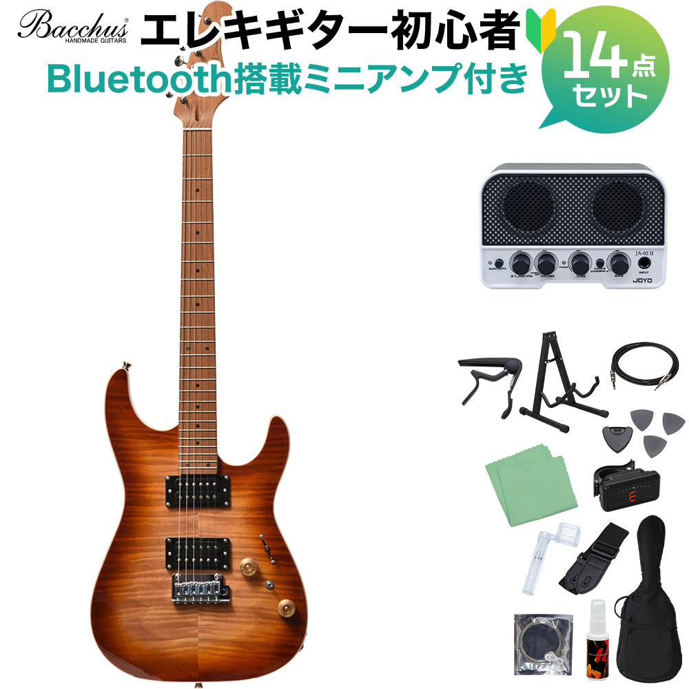 Bacchus IMP24 FMH-RSM/M N-BR-B エレキギターセット 【Bluetooth搭載アンプ付】