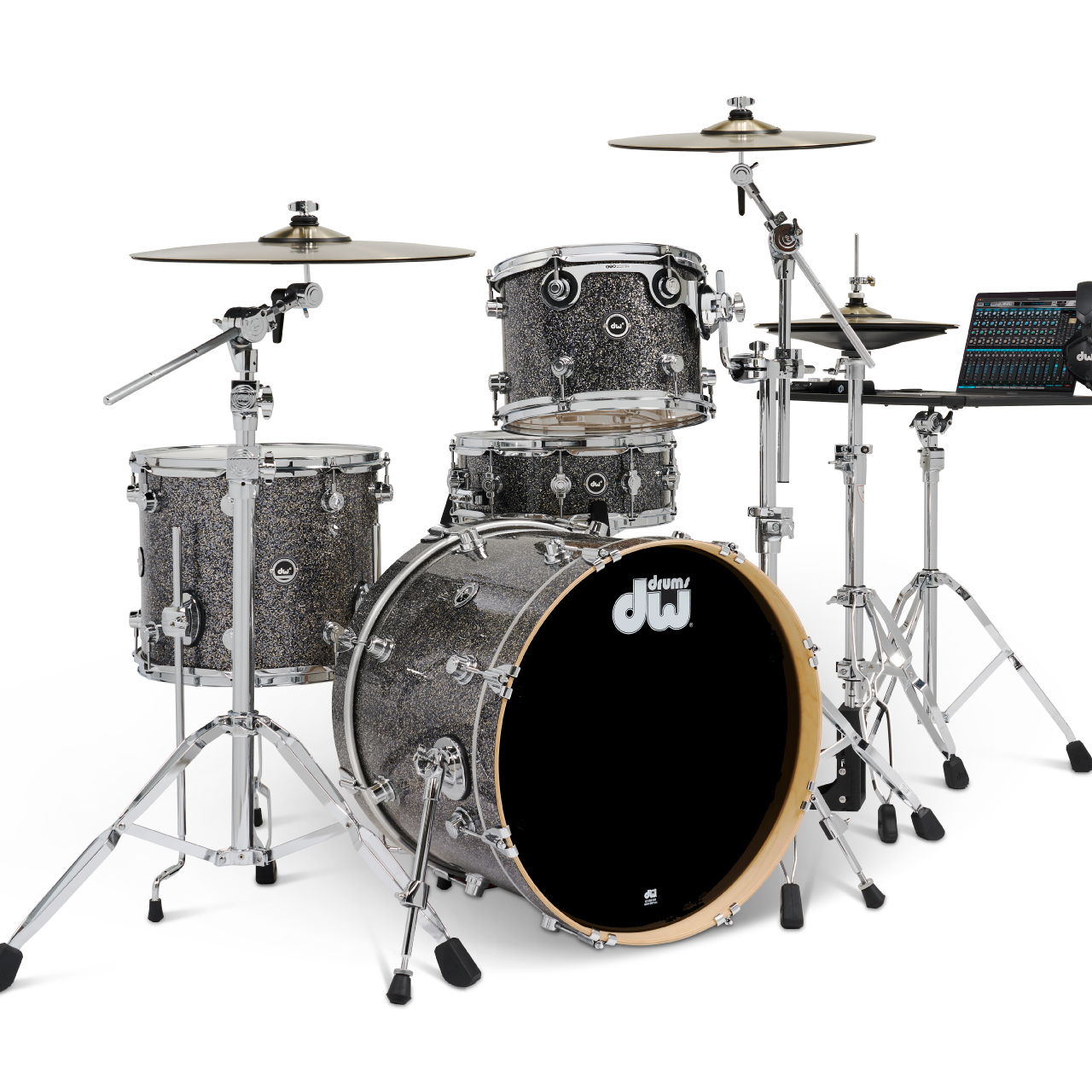 dw DWe 4-Piece Complete Bundle Kit Black Galaxy FinishPly(新品 dw DWe 4-Piece Complete Bundle Kit Black Galaxy FinishPly(新品