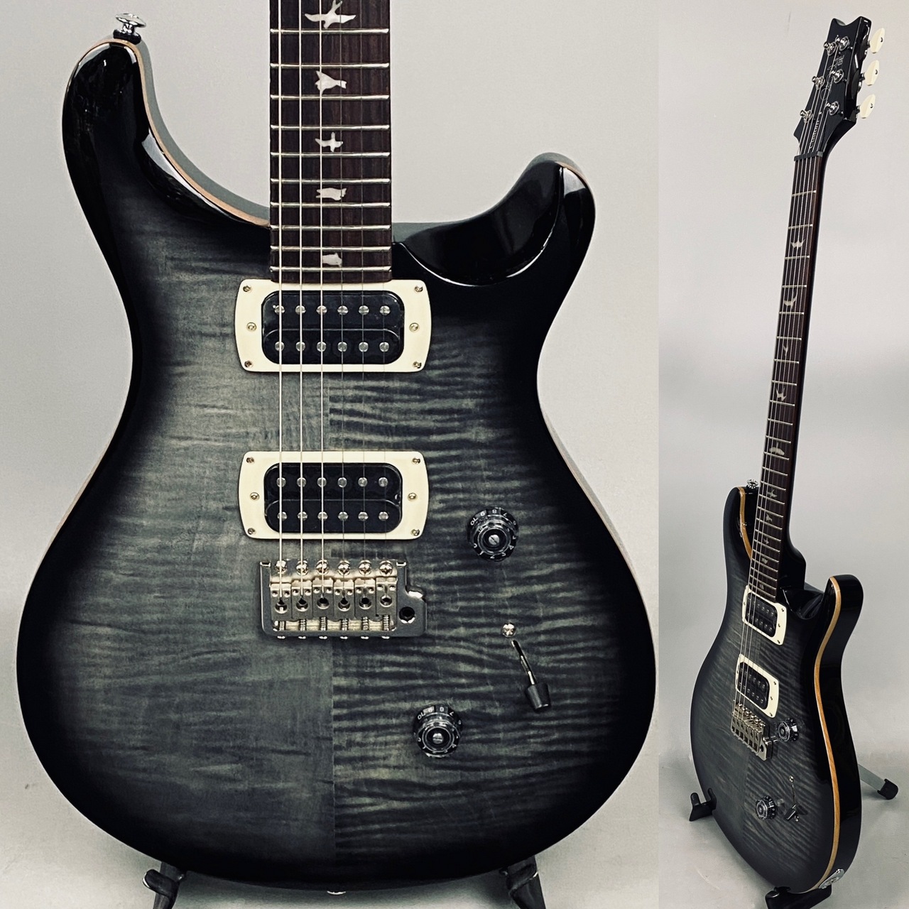 美品 PRS SE custom 24 Gray Black? ケース付き