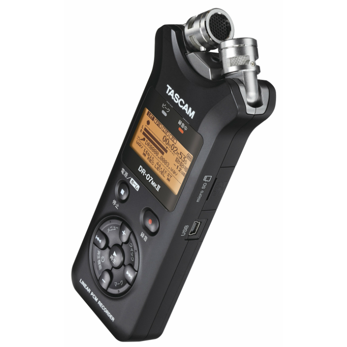 上品なスタイル <br>TASCAM(タスカム) DR-07MK2 VER2<br>microSD装着済