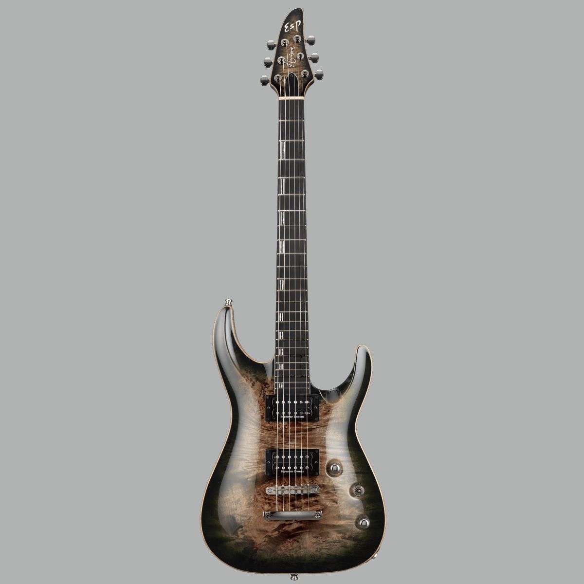 ESP HORIZON-CTM NT Burled Maple / Reptile Black Burst
