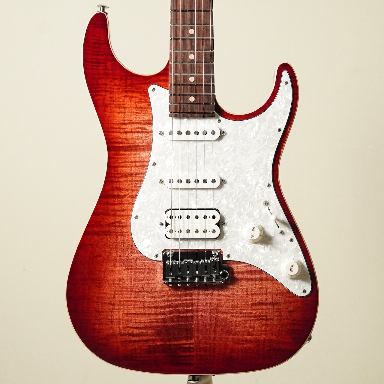 送料込み。ギター  Washlrr Suhr Standard Plus -Faded Trans Wine Red Burst- [3.53kg
