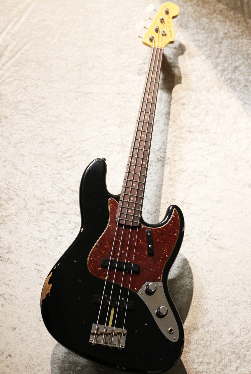 Fender Custom Shop 1962 Jazz Bass Relic -Aged Black-【スタックノブ 