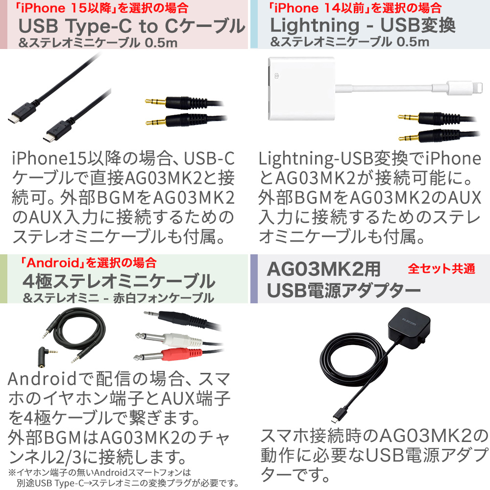 YAMAHA AG03 MK2 ブラック & AT2020 歌ってみた コンプリート11点