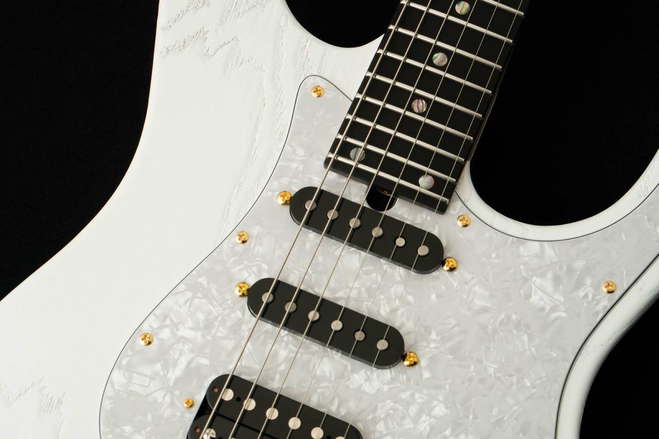 T's Guitars DST Pro 24 Ebony -Steps White Mat-（新品/送料無料