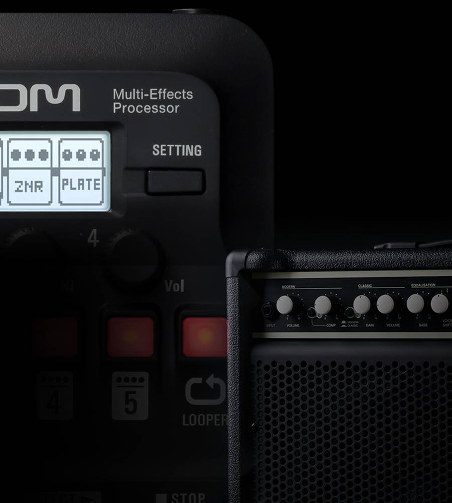 ZOOM G1 FOUR Guitar Multi-Effects Processor 電池駆動可能