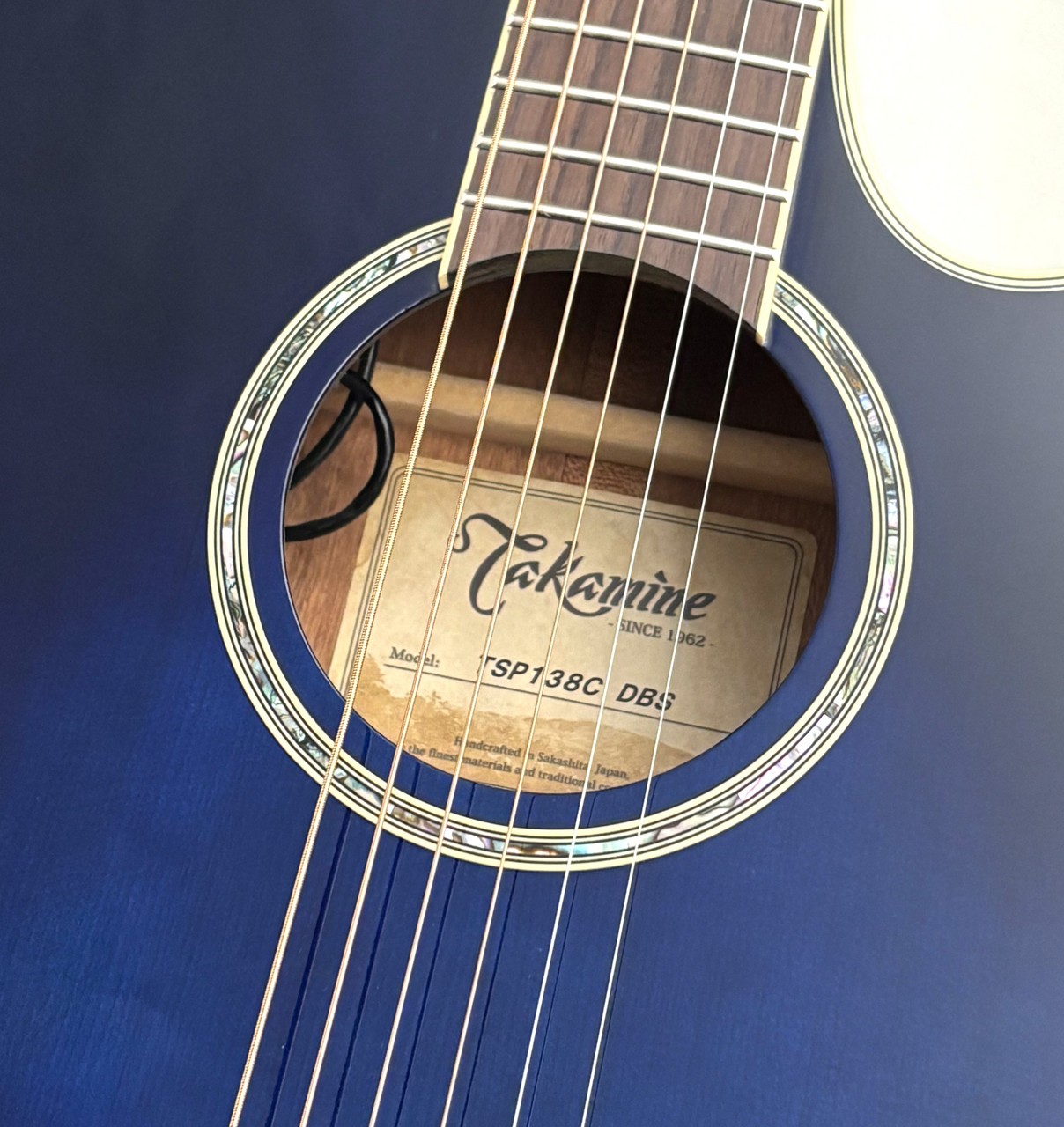 タカコ様 Takamine 【日本製】TSP138C DBS【スポットカラー青】【薄胴