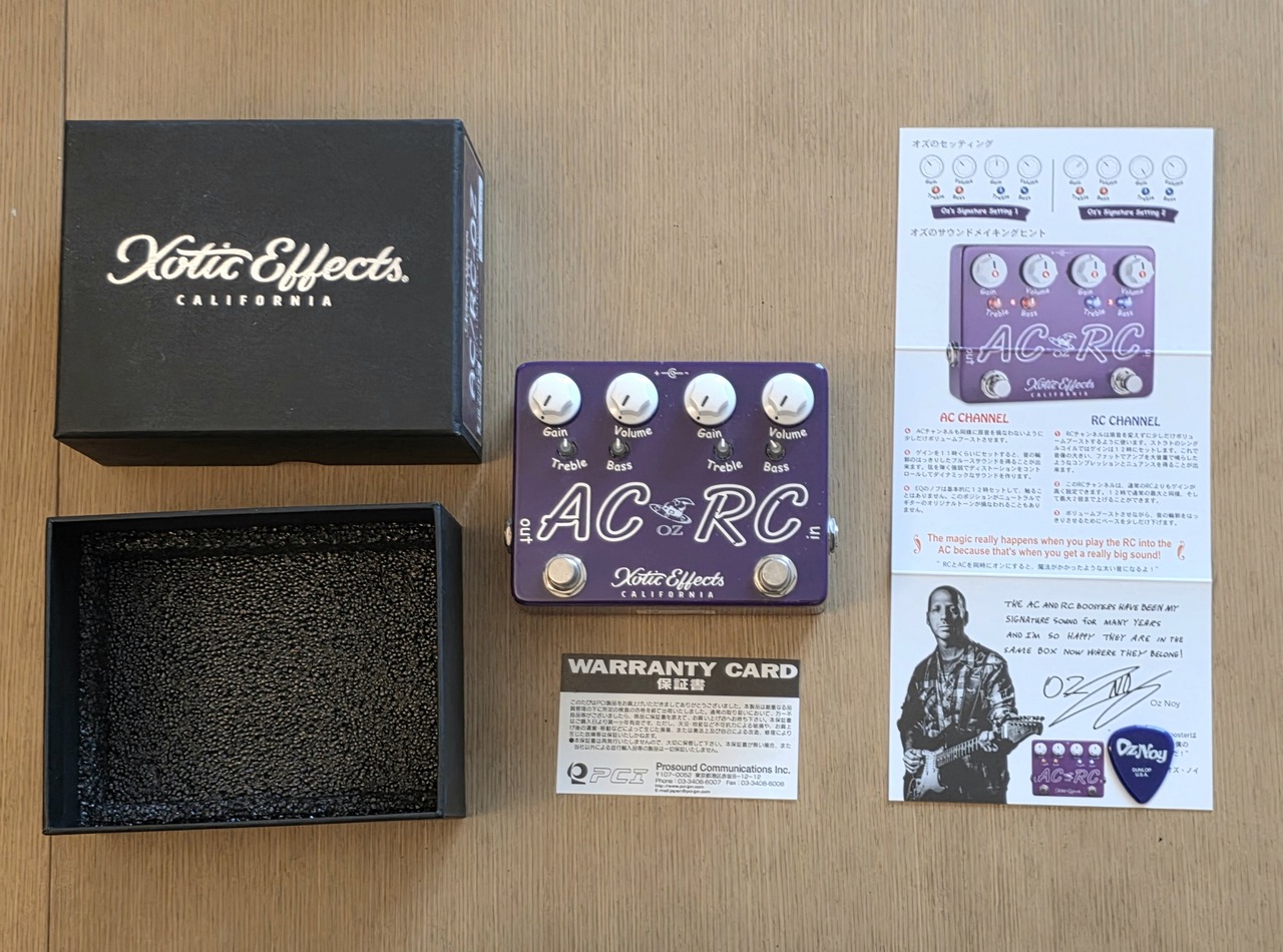 最終価格【美品】Xotic AC/RC-OZ Oz Noy☆オーバードライブ 最終価格【美品】Xotic AC/RC-OZ Oz Noy☆オーバードライブ