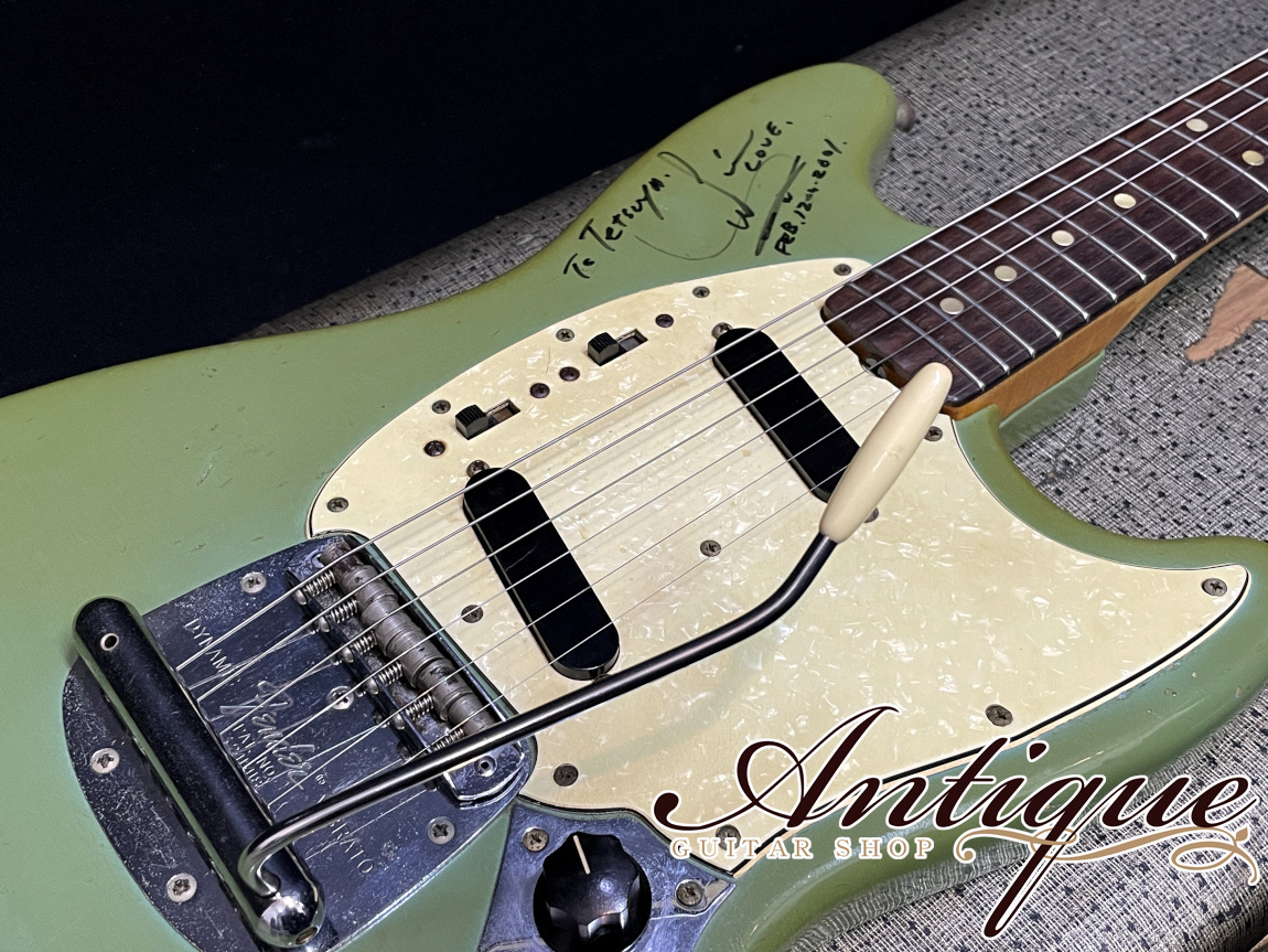 Fender Mustang 1965Neck&1968Body Compo. /Slab-BZF /Blue Signed by 