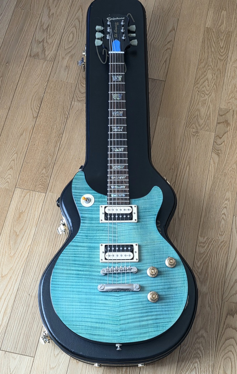 ギター Epiphone Tak Matsumoto DC Aqua Blue Epiphone Releases Tak Matsumoto DC Standard Plus Top Aqua