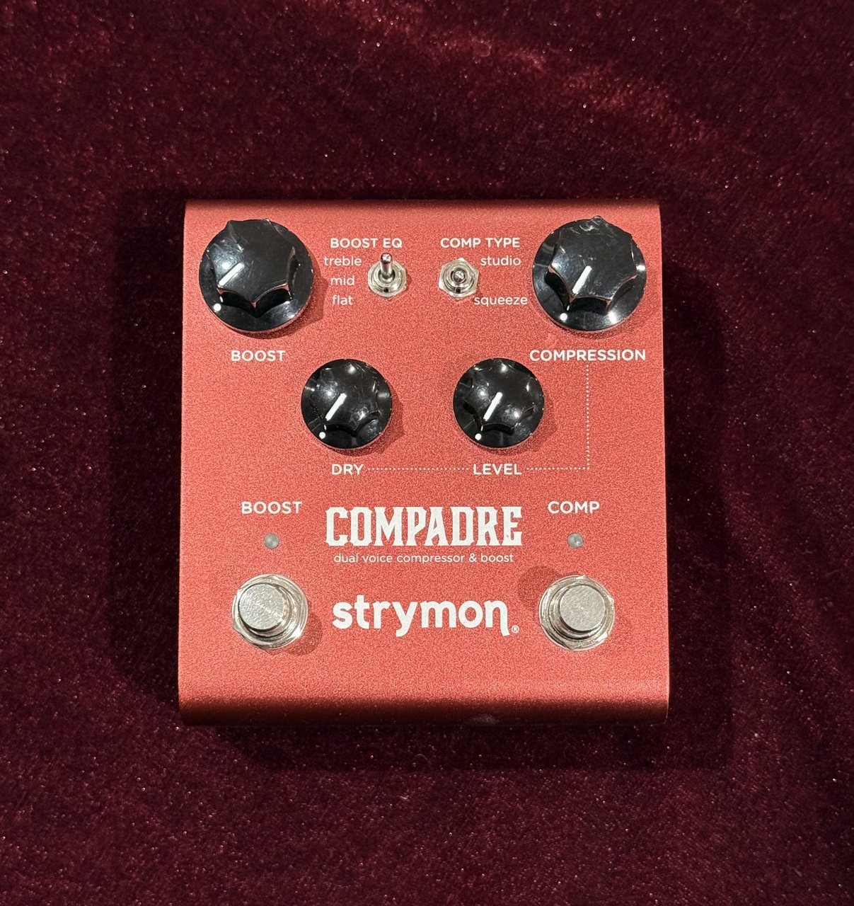 Strymon Compadre 赤 ベースエフェクター strymon COMPADRE dual voice compressor & boost