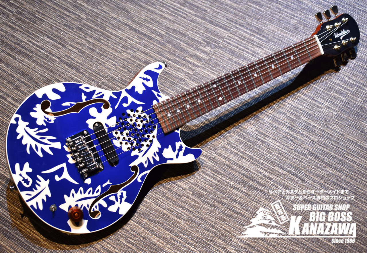 Woodstics Guitars WS-MINI ALOHA BLUE&WHITE ALOHA【トラベルギターに