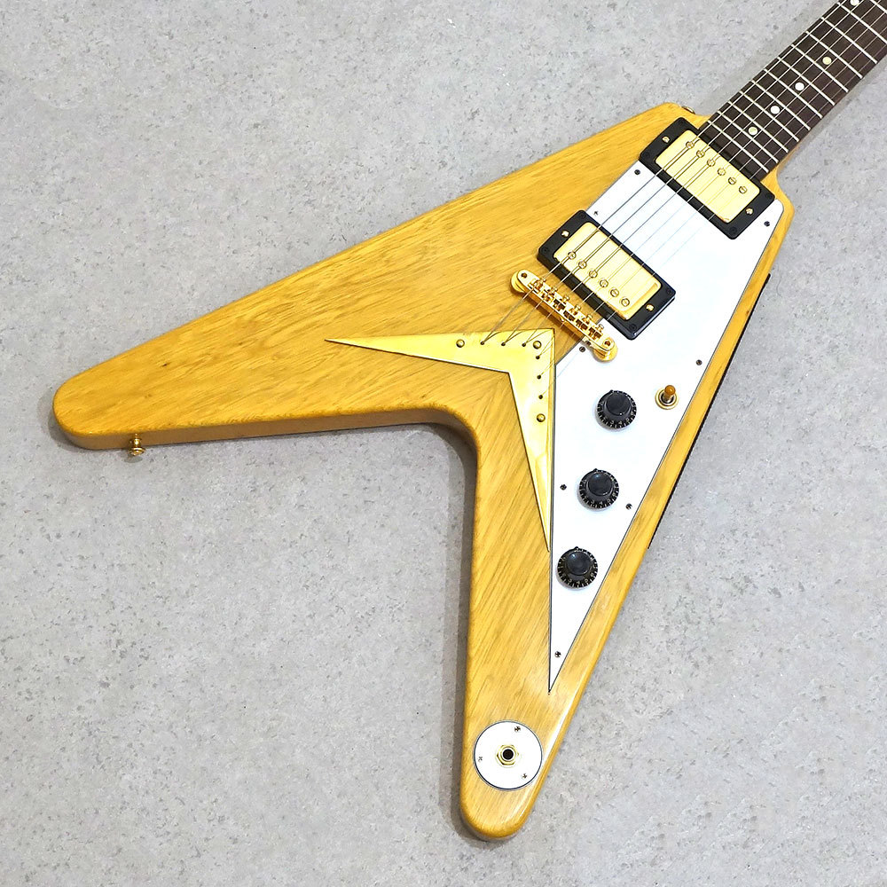 Gibson Custom Shop 1958 Korina Flying V Reissue White Pickguard