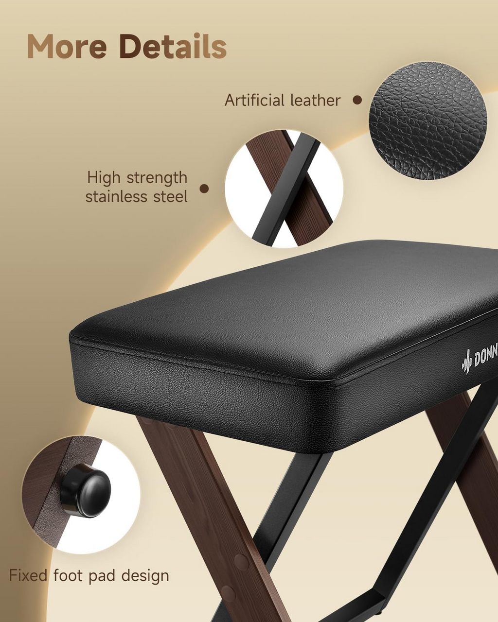 DONNER DKB-300 Walnut ピアノ椅子 イス インテリア ピアノイス