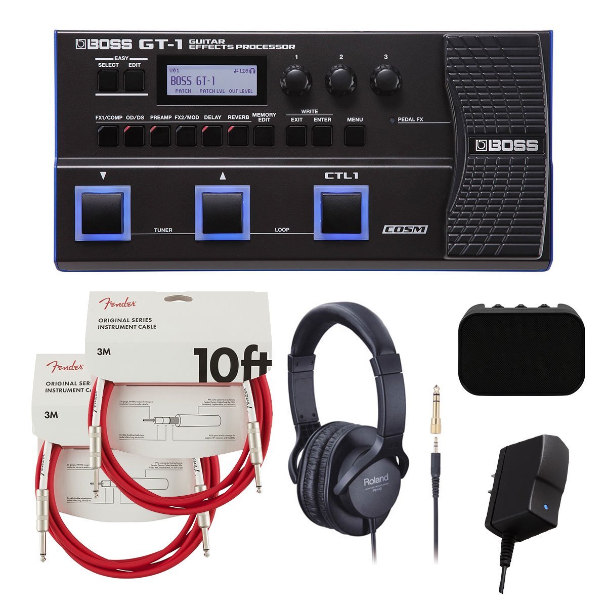 BOSS GT-1 ギターエフェクター　コード付き BOSS GT-1 Guitar Effects Processor[小型ギターアンプ+周辺機器