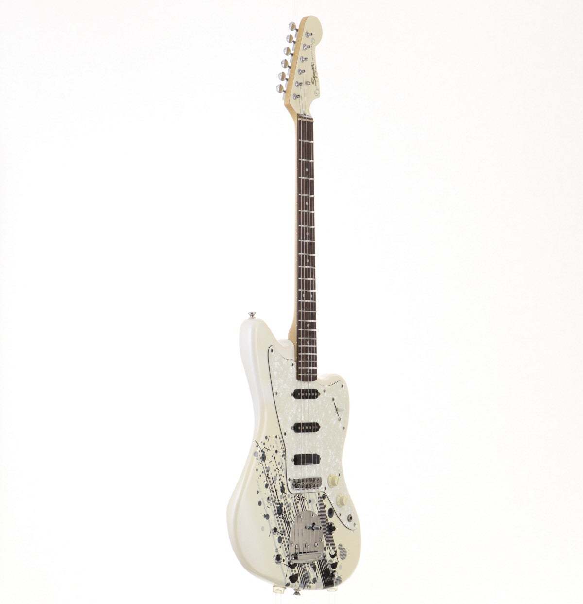 Squier by Fender Mami Jazzmaster Stratomaster Pearl White SCANDAL
