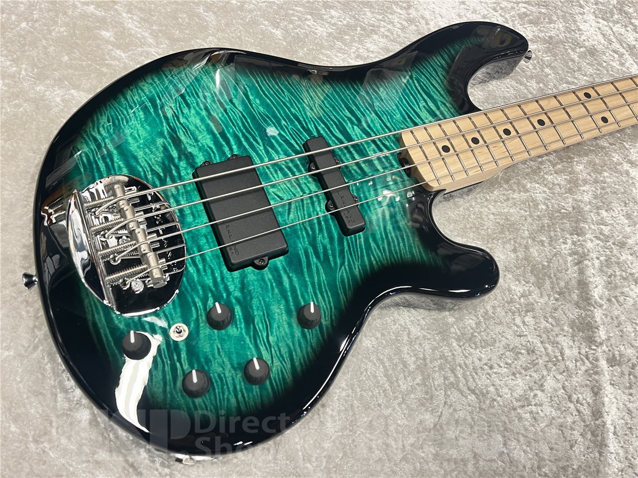 ベース LAKLAND SL44-94 Deluxe 3TS Lakland USA 44-94 Deluxe Quilted Maple Bass Guitar - Tobacco