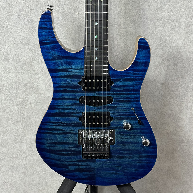 Suhr Modern Set Neck Custom Select Quilt Top Black Limba Body