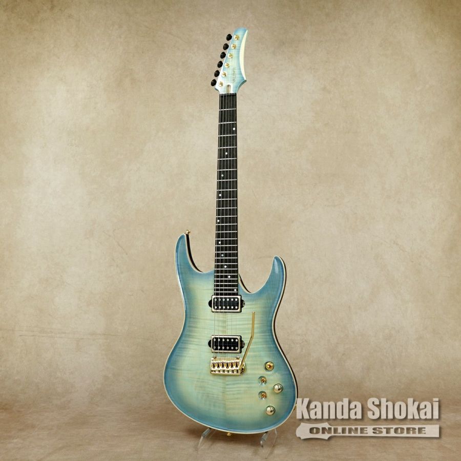 Valenti Guitars Nebula Carved, Ice Blue(Dark Burst)【WEBSHOP在庫