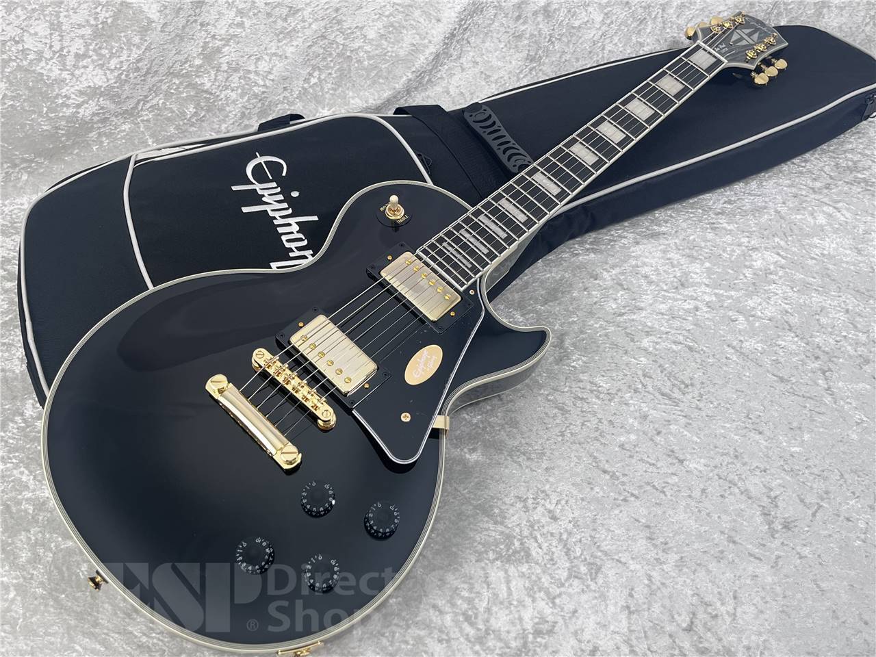 Epiphone Inspired by Gibson Les Paul Custom (Ebony)（新品