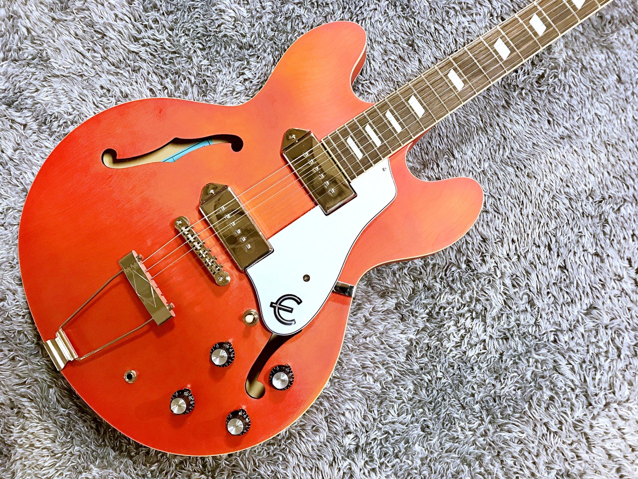 いてません】 希少カラー エピフォン カジノ チェリー epiphone casino