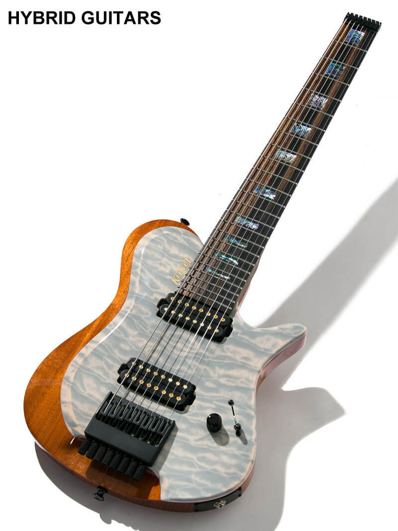 【全国無料安い】KIESEL Custom Guitars キーセル エレキギター Vader 7弦7Strings ヘッドレス ベイダー レッド 純正セミハードケース付き∬66435-1 その他