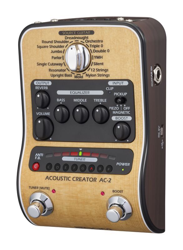 ZOOM AC-2 Acoustic Creator アコースティックギター用 プリアンプ ...