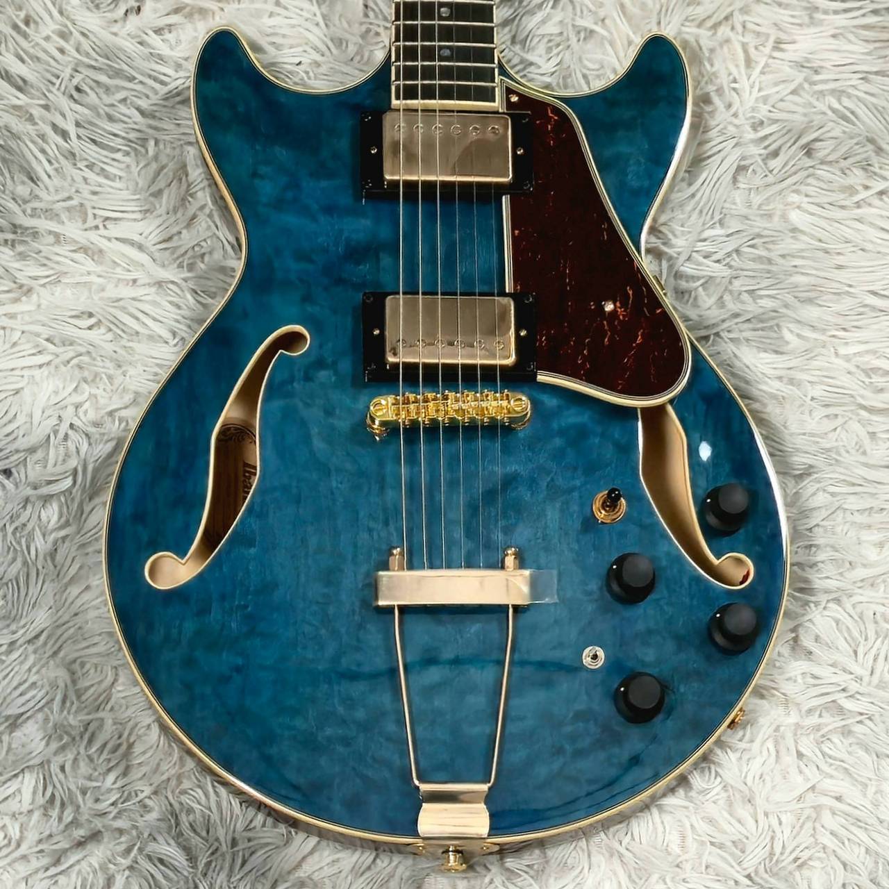 Ibanez AMH90QM TBL フルアコギター【現物画像】7/28更新（新品特価