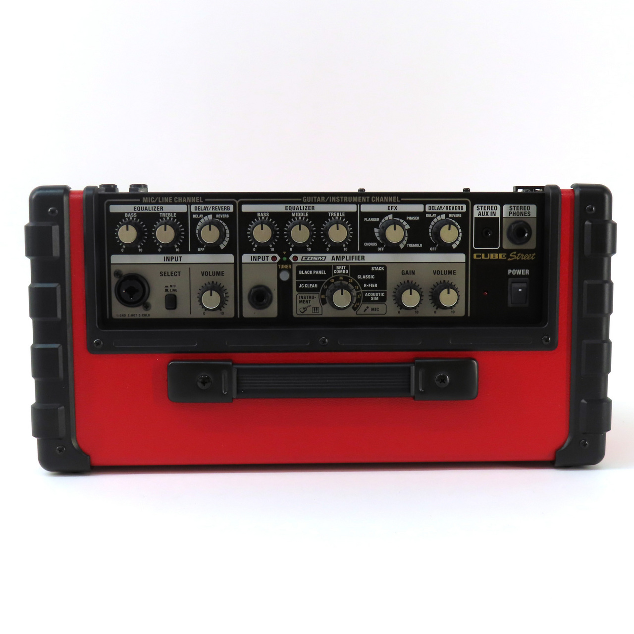 Roland CUBE Street CUBE-ST-R レッド（送料込） Amazon | Roland Battery Powered Stereo Amplifier レッド CUBE