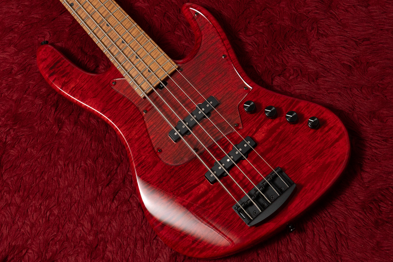Kikuchi Guitars Custom 5st J Bass Trans Red 3.540kg #95【GIB横浜