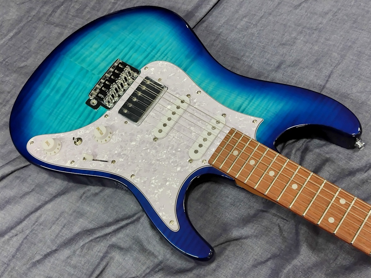 BZ ボディボード （左利き用）青 レインボーグラデーション フィン&指かき付き Ibanez AZ22S1F TXB (Transparent Turquoise Burst) AZ Standard