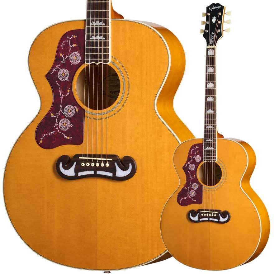 Epiphone J-200 Studio Left-Handed Natural アコースティックギター
