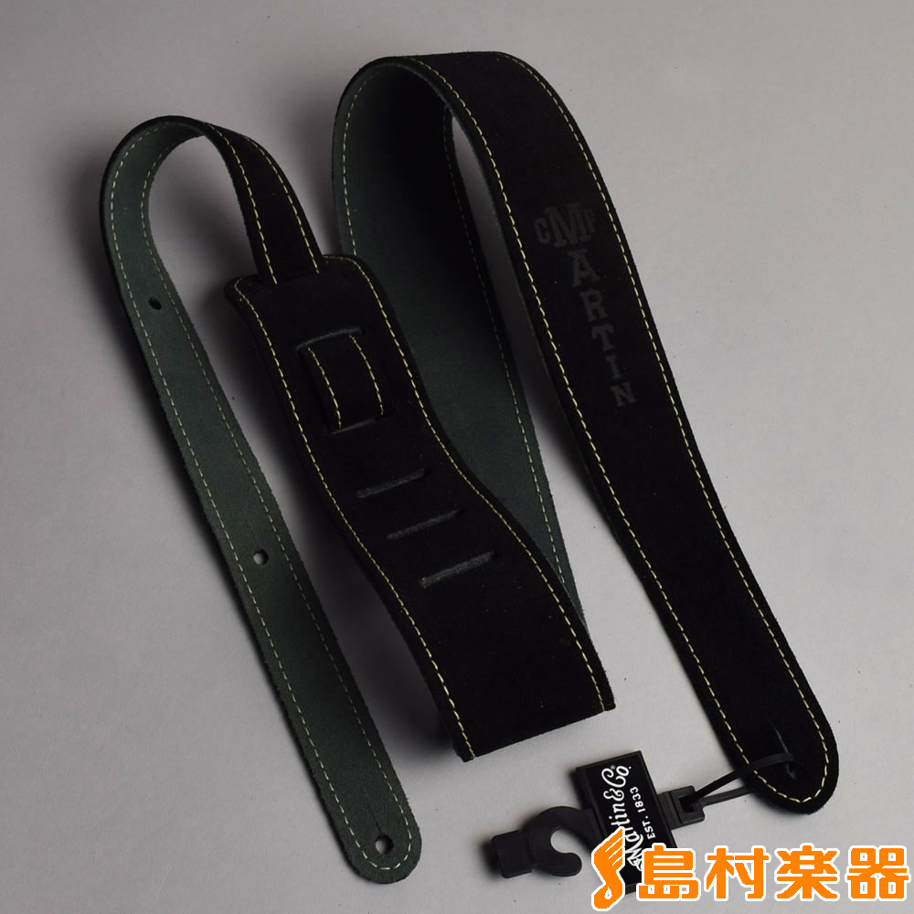 MARTIN 18A0016 SUEDE STRAP BLK ギターストラップ(マーチン